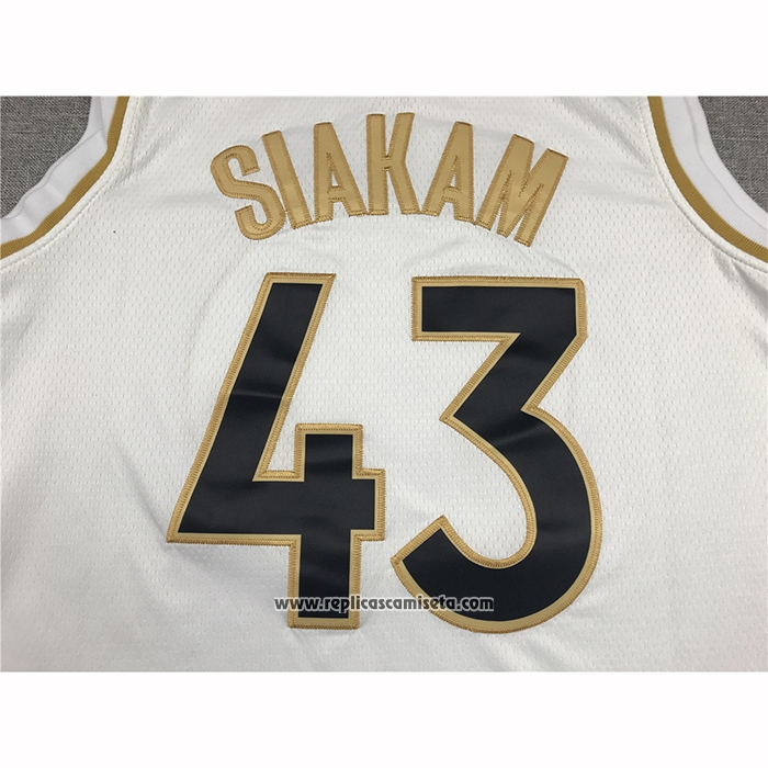 Camiseta Golden Edition Toronto Raptors Pascal Siakam #43 Blanco